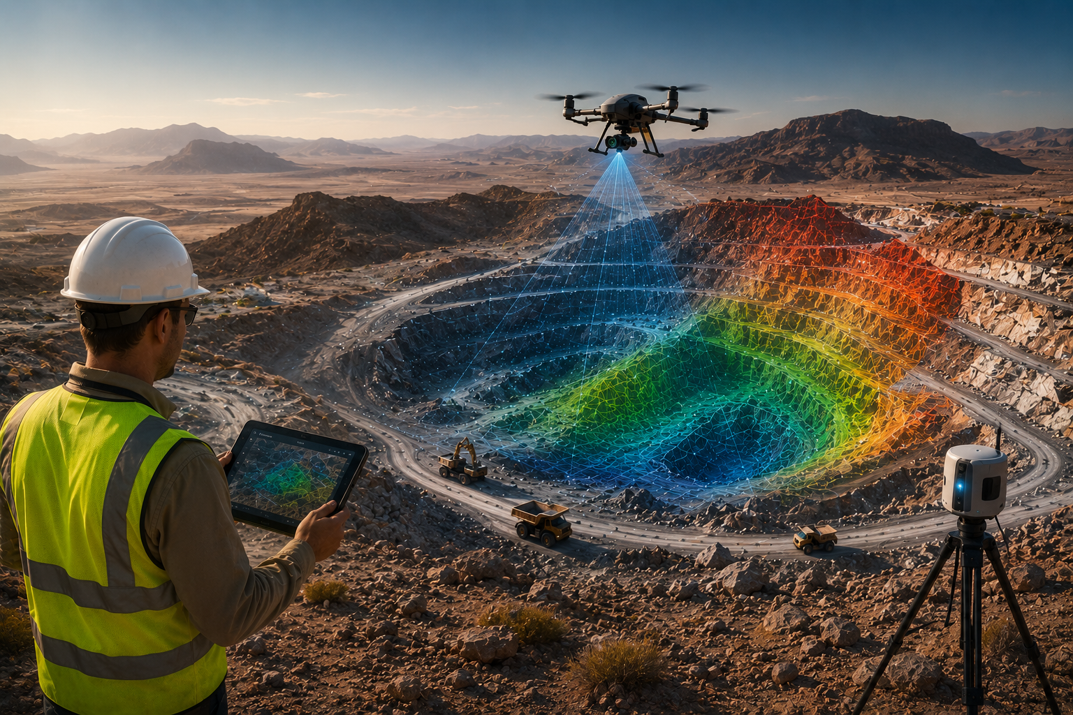 Mining infrastructure and drone intelligence