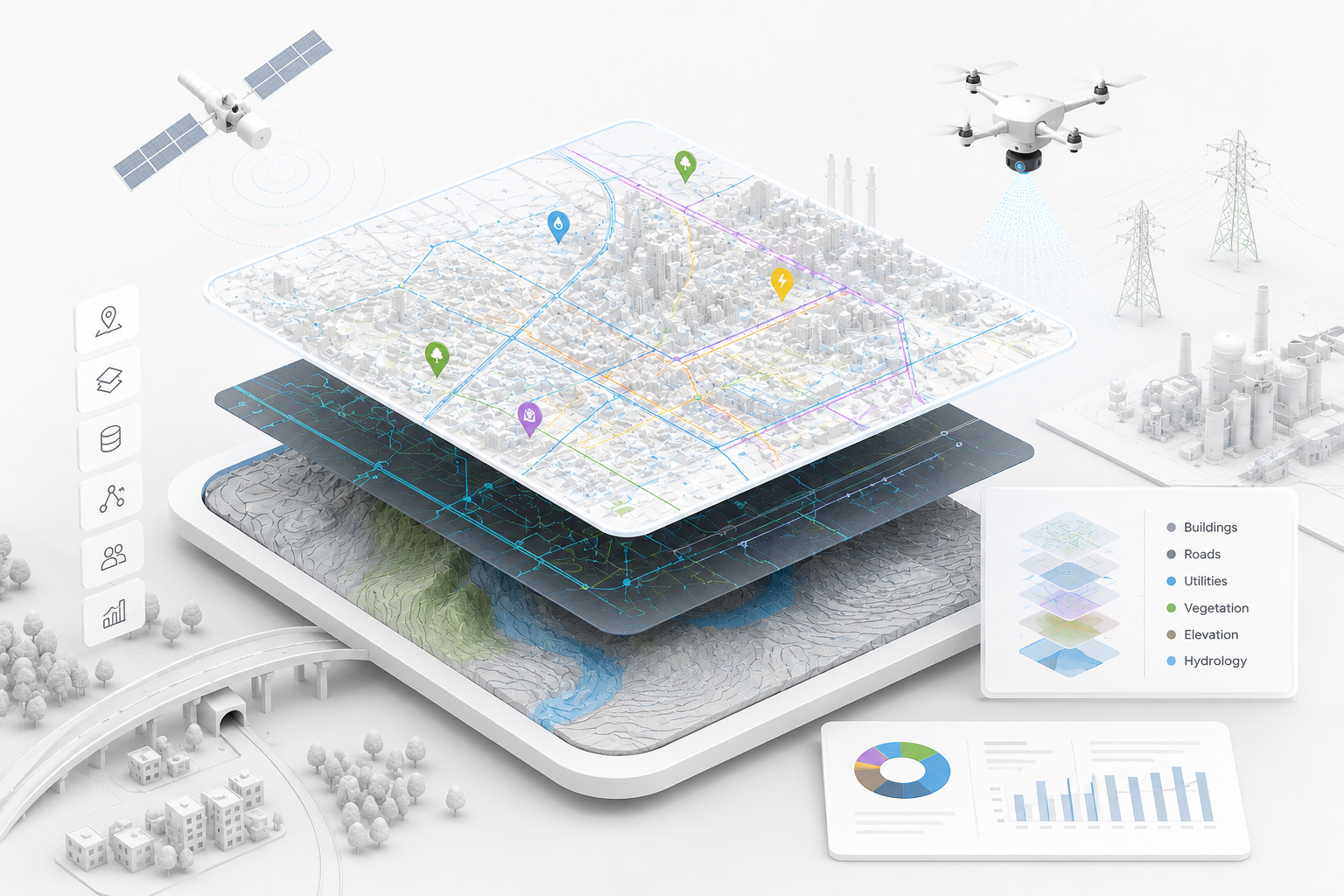 GIS spatial infrastructure systems