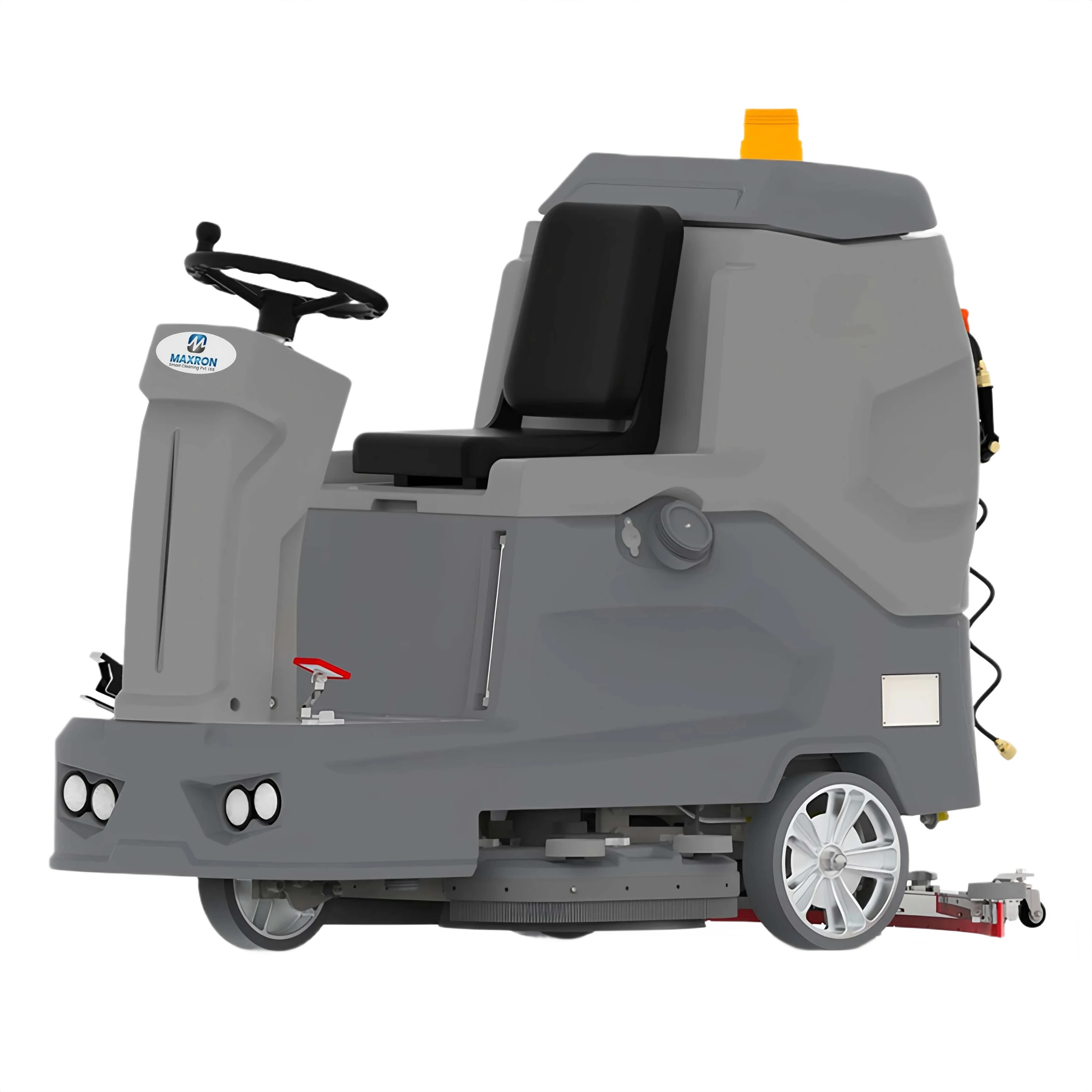 Maxron ride-on floor scrubber for large industrial facilities India